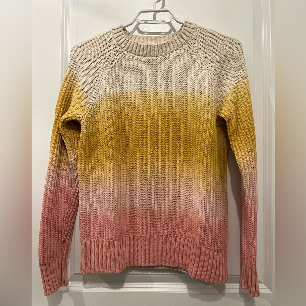 6/$32🛍️ Aerie | 100% Cotton Crew Neck Gradient Sweater, S